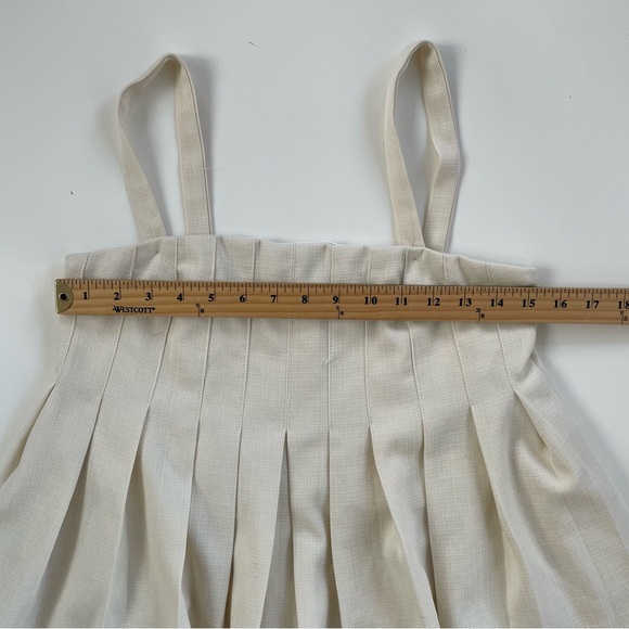 Commense Cream Oat Sacred Dream Skater Pleated Mini Dress Size Small, NWOT! - Picture 9 of 10